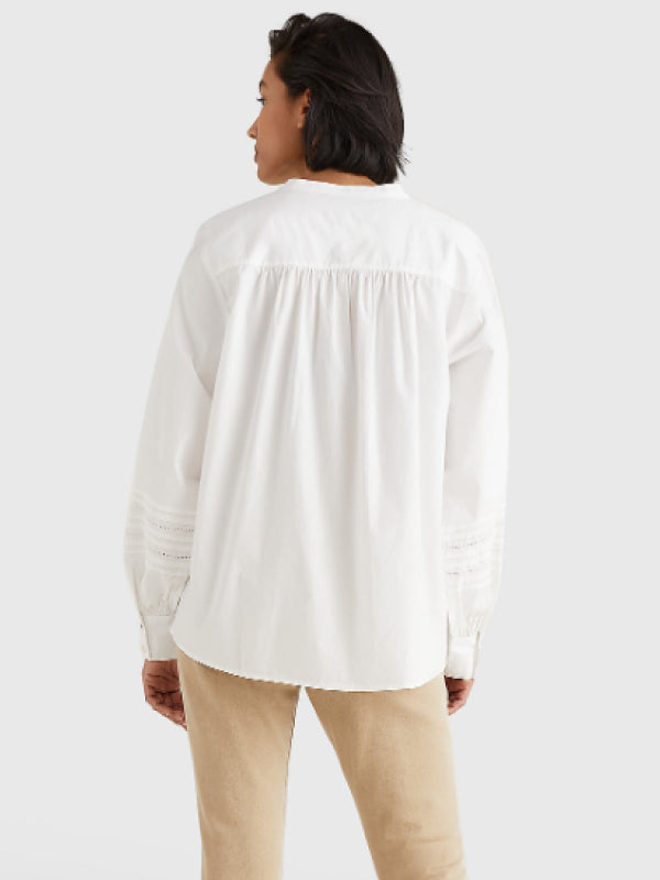 Org Co Henley Blouse Th Optic White / R40