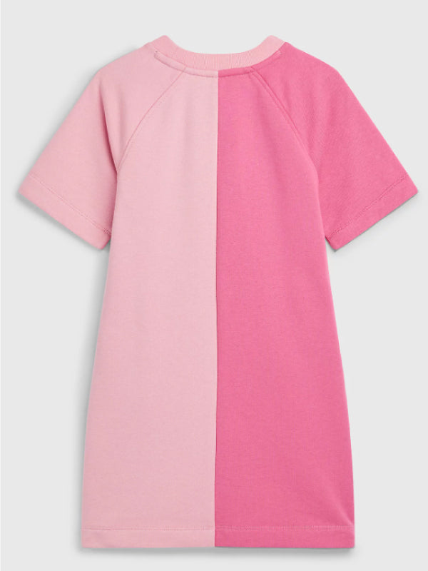 Two Tone Sweat Dress Fresh Pink / 10