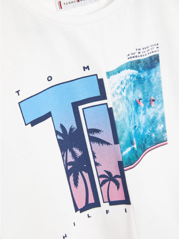 Hawaii Surf Print Te White / 10