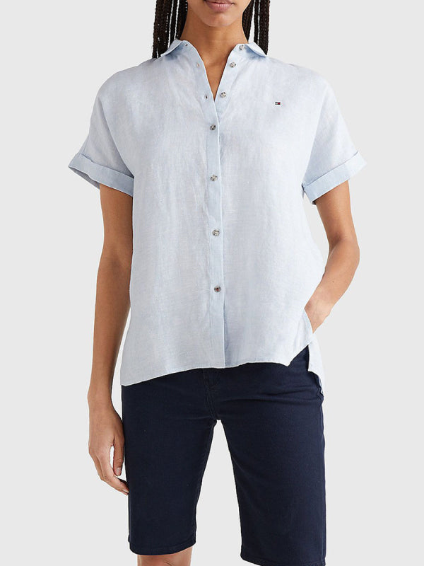 Linen Relaxed Shirt Breezy Blue / 42