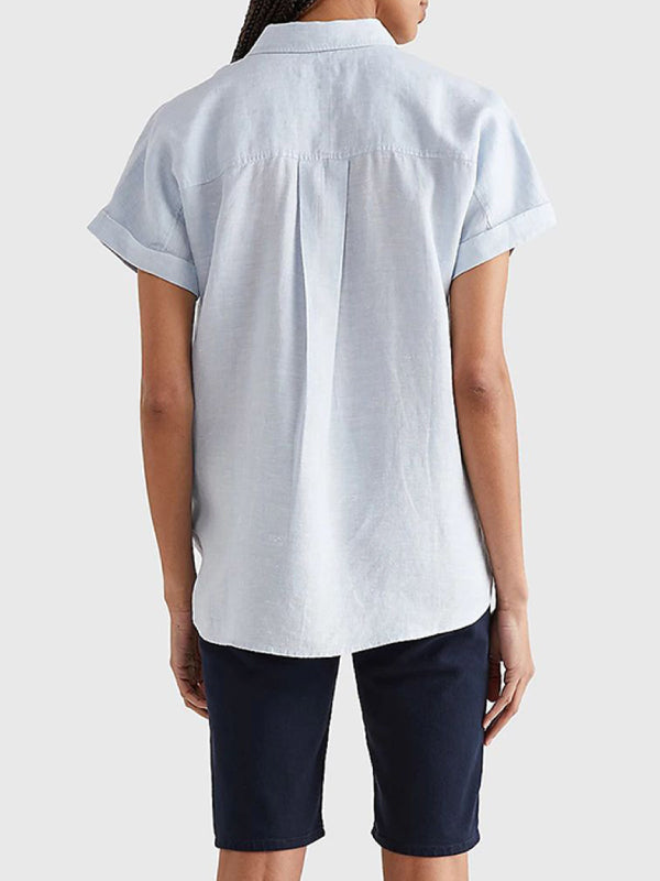 Linen Relaxed Shirt Breezy Blue / 42