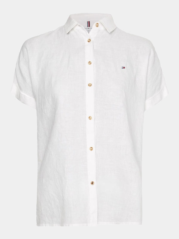 Linen Relaxed Shirt Th Optic White / 42