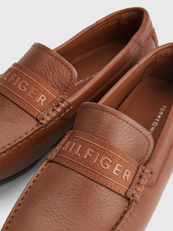 Printed Hilfiger  Leather Driver Winter Cognac / 42