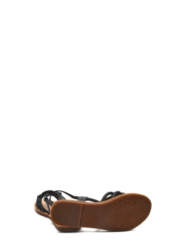 Flat Strappy Sandal Black / 41