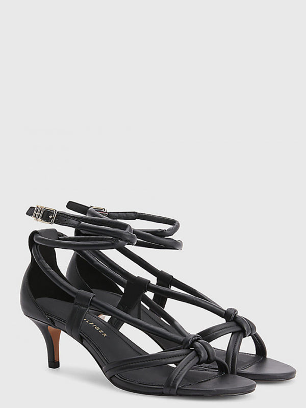 Mid Heel Strappy Sandal Black / 41