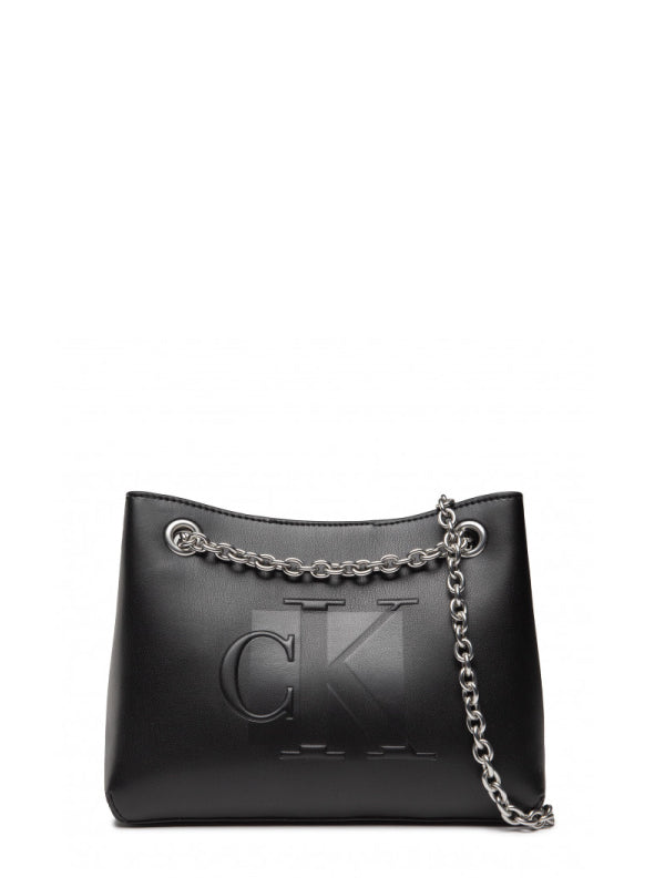 Sculpted Shoulder Bag24 Chain Black / OS