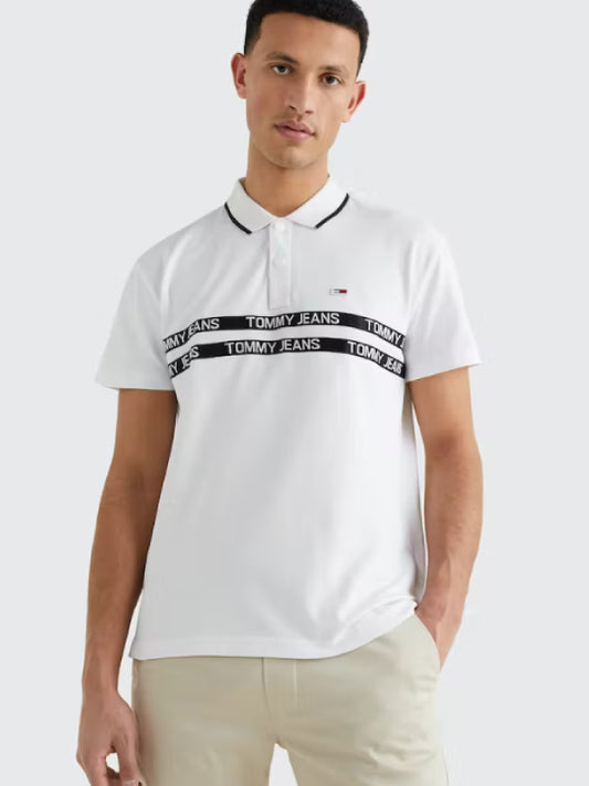 Tjm Chest Tape Polo White / L