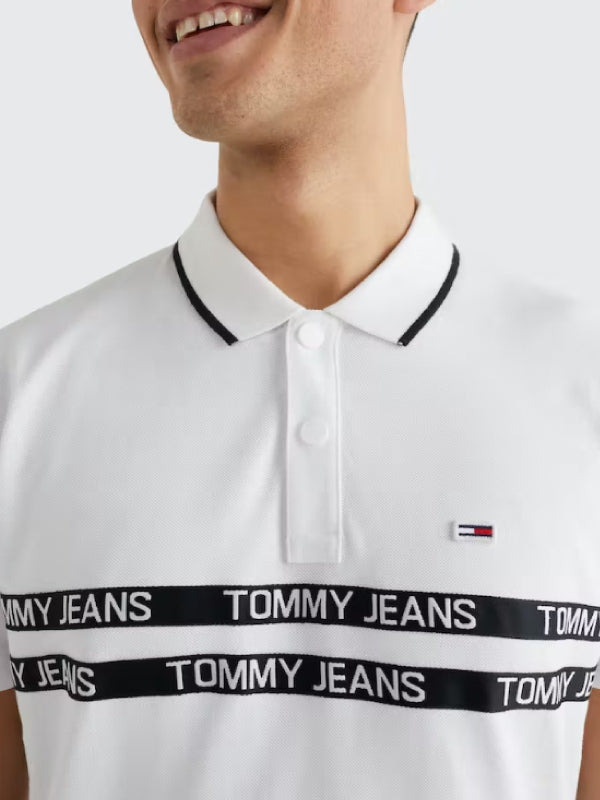 Tjm Chest Tape Polo White / L