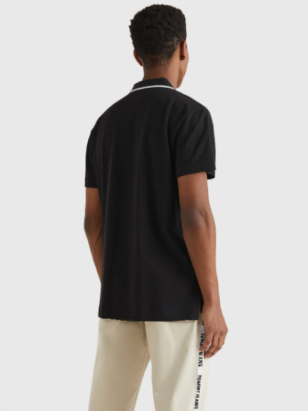 Tjm Chest Tape Polo Black / L