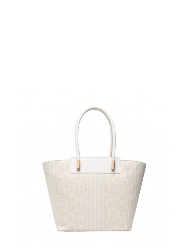 New Tommy Tote Canvas Natural Canvas Monogram / OS