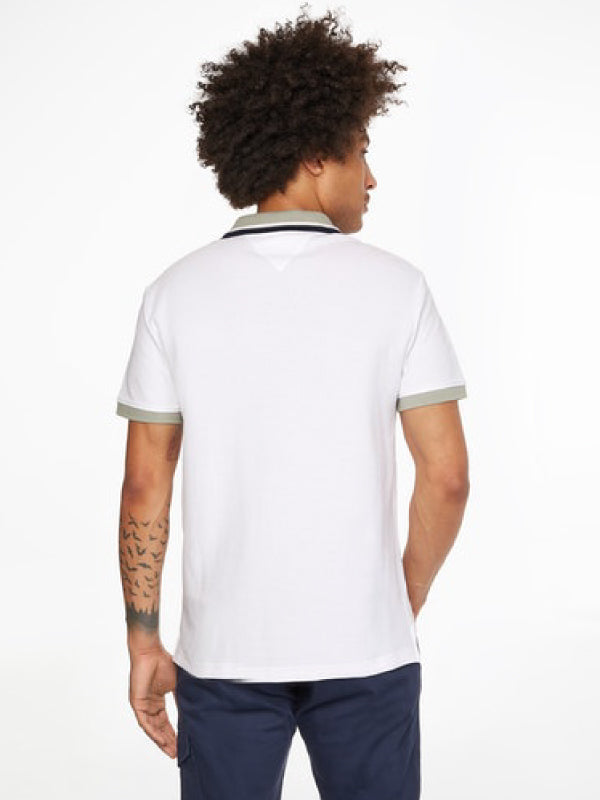 Tjm Tipped Honeycomb Polo White / L