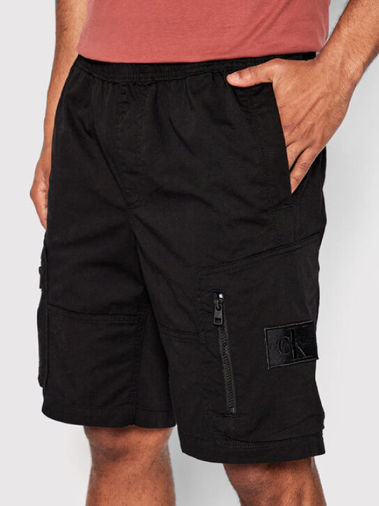 Washed Cargo Short Ck Black / L