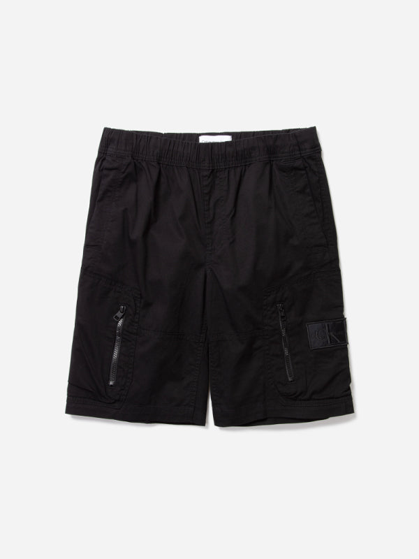 Washed Cargo Short Ck Black / L