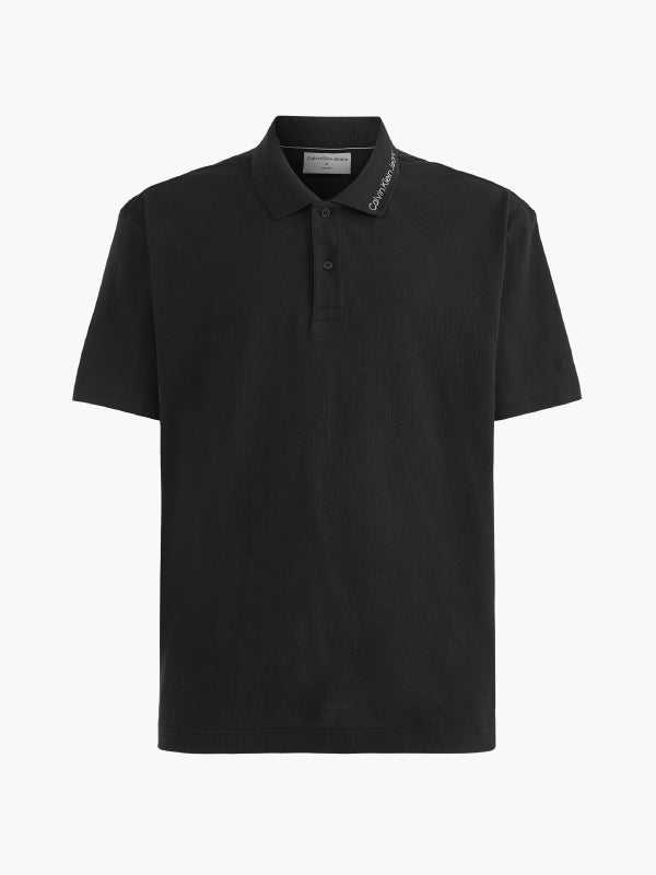 Institutional Collar Polo Ck Black / L