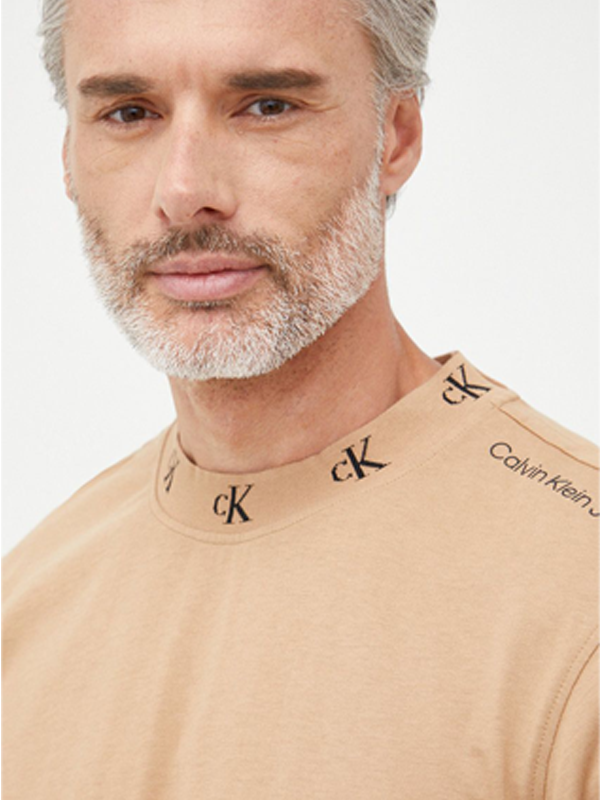 Logo Jacquard Tee Timeless Camel / L