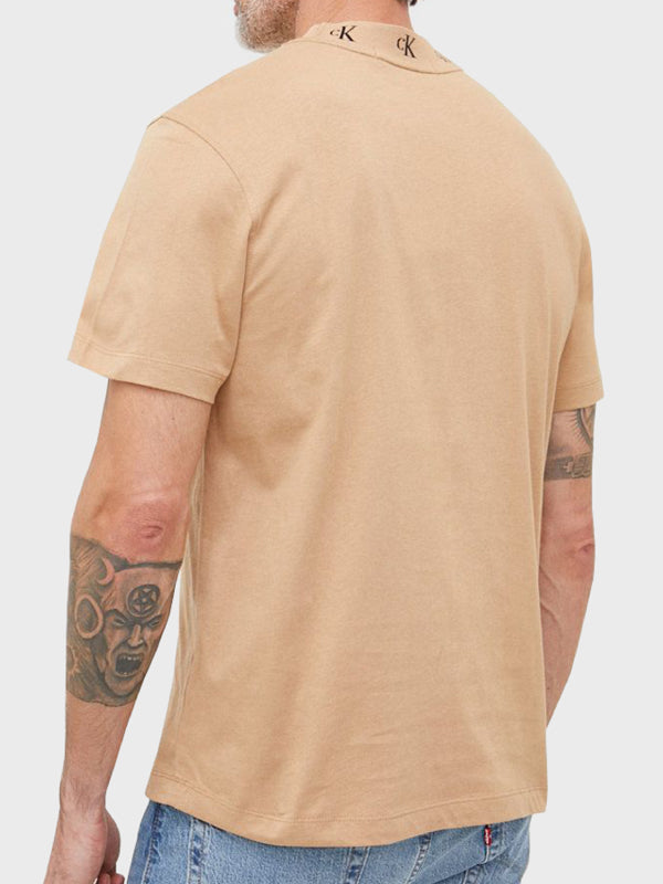 Logo Jacquard Tee Timeless Camel / L