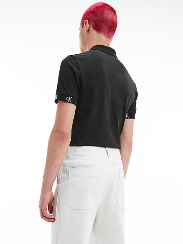 Logo Jacquard Polo Ck Black / L