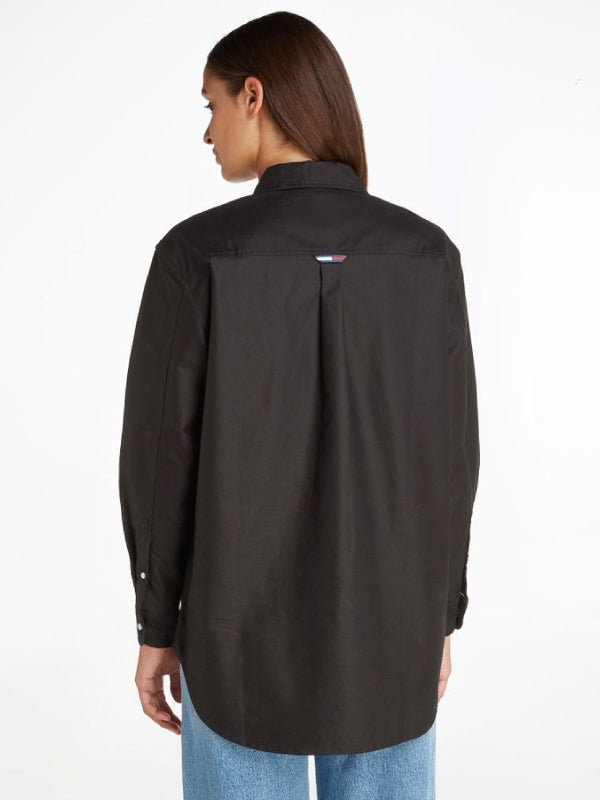 Tjw Badge Boyfriend Shirt Black / L