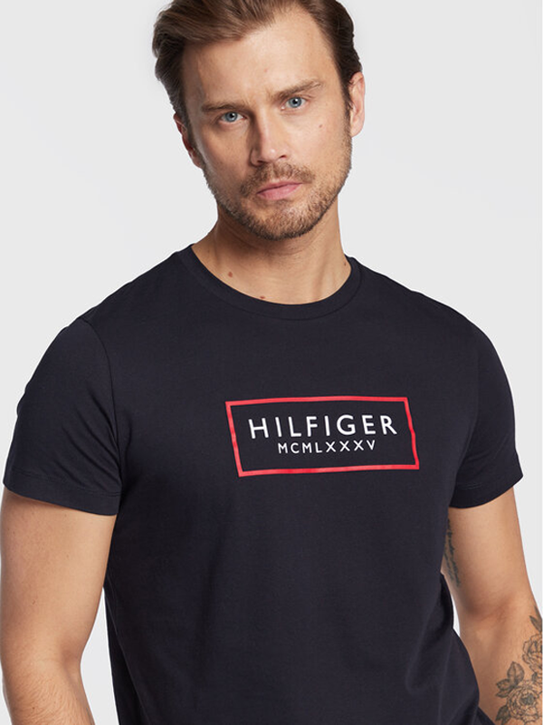 Box Outline Hilfiger Tee Desert Sky / L