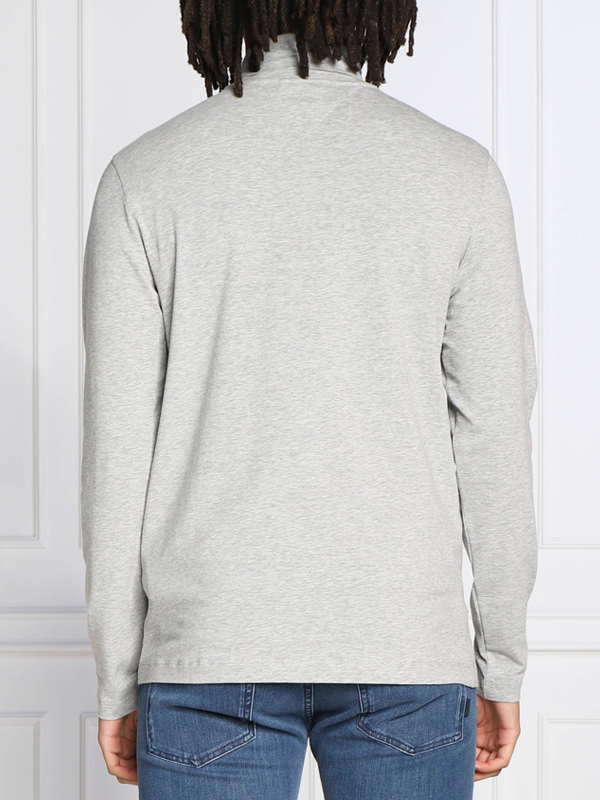 Roll Neck Tommy Logo Ls Tee Light Grey Heather / L