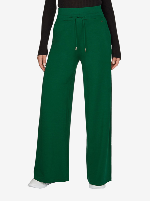 Wide Leg Knit Viscose Pants Prep Green / RL