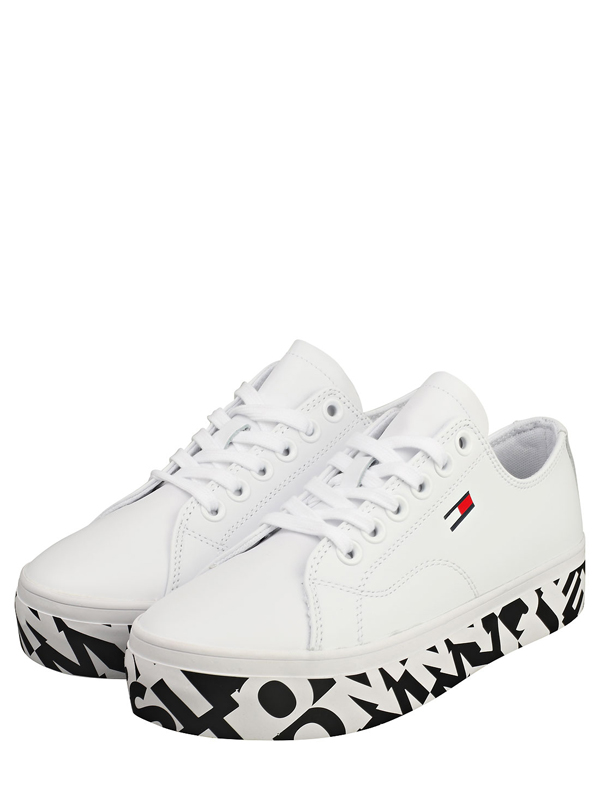 Tommy Jeans Cupsole Print Logo White / 36