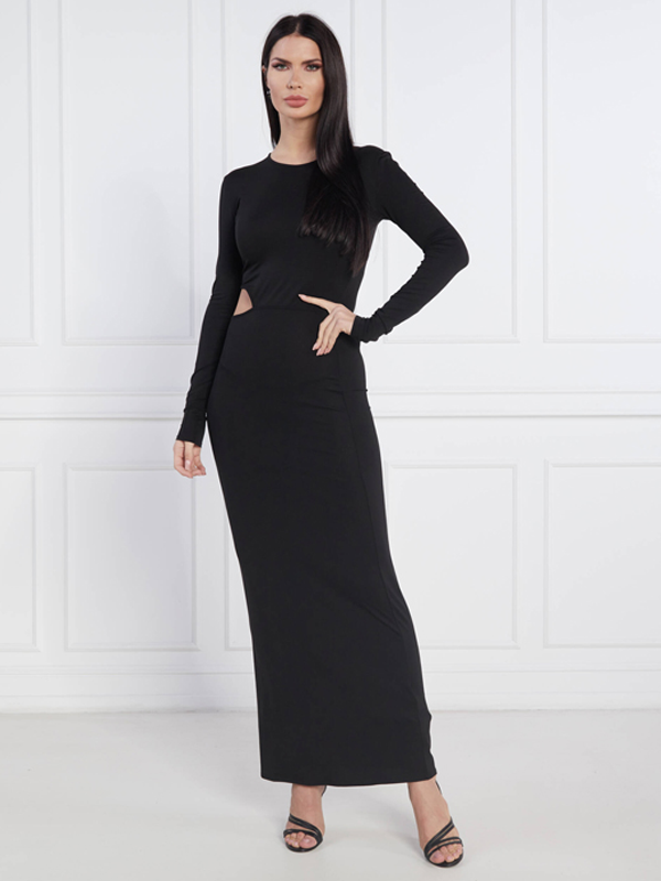 Lyocell Jersey Cut Out Dress Ck Black / L