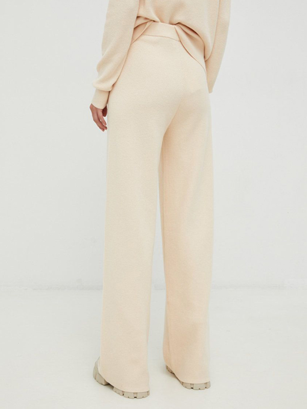 Rib Wide Leg Pant Tuscan Beige / L