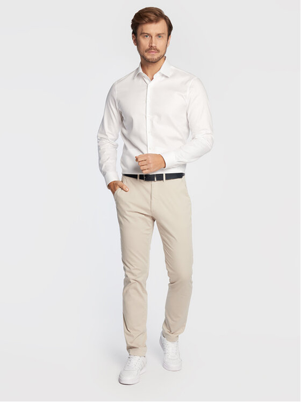 Twill Easy Care Fitted Shirt White / 42