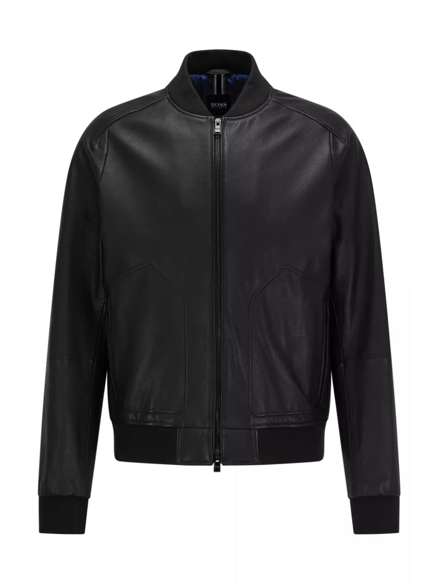 Boss Leather Bomberr Jacket  - Noran 366